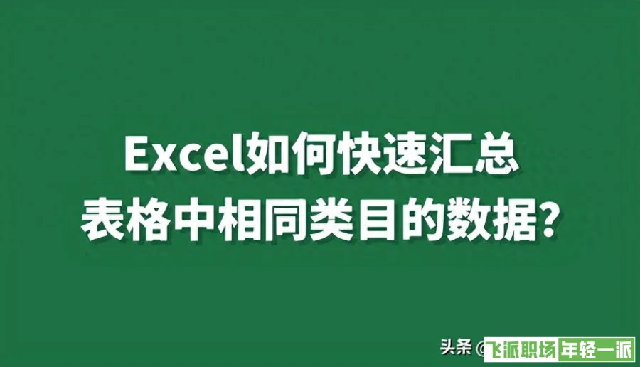 excel如何自动归类相同内容（excel表格自动归类图文教学）  第1张