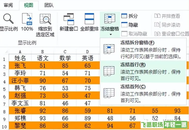 excel如何同时冻结首行和首列的方法教学  第2张