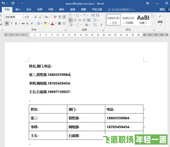 word怎样文字转表格（word文字转换成表格图文教学）  第1张