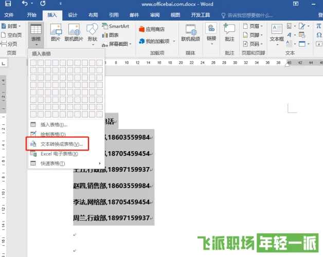 word怎样文字转表格（word文字转换成表格图文教学）  第3张