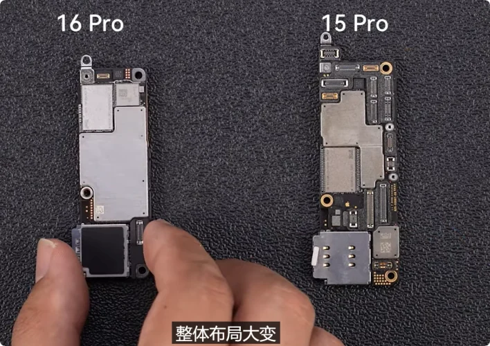 外媒发布了iPhone 16 pro的拆解视频，内部的结构曝光  第1张